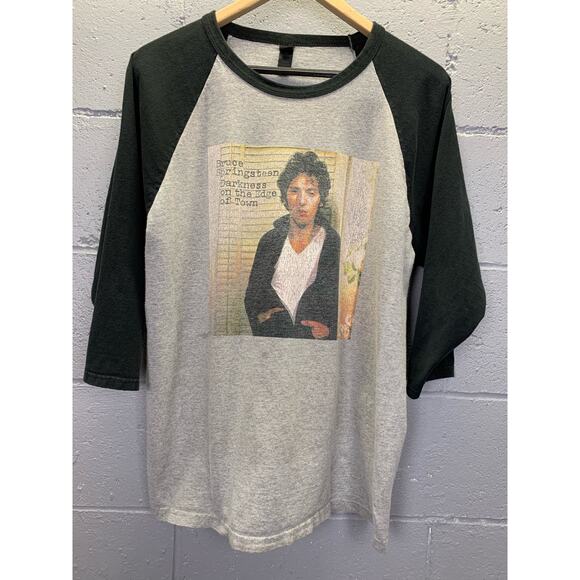 Bruce Springsteen Darkness on the Edge of Town Raglan T-shirt Large - Picture 3 of 7